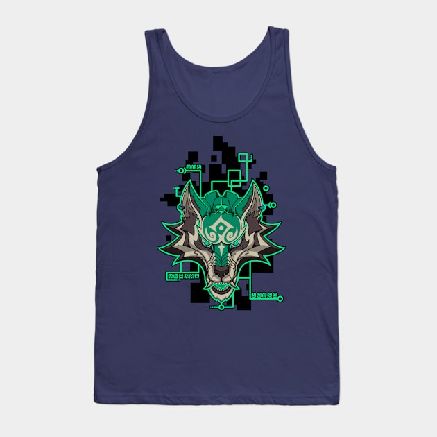 CyberWolf Hero Tank Top by TheTeenosaur